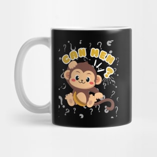 Cute Monkey Can Meh Singlish Mug Mug